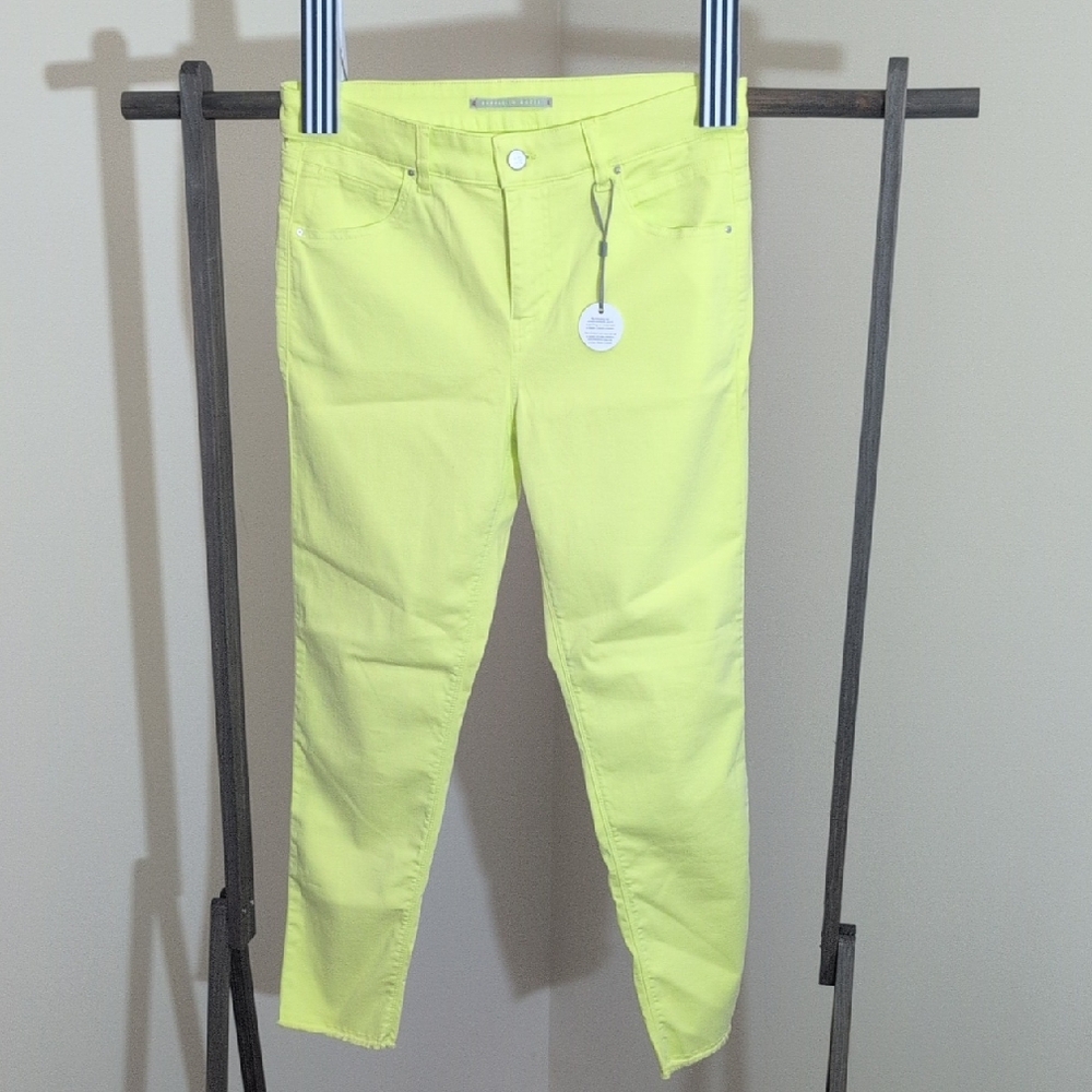 Raffaello Rossi| NWT Bright Neon Yellow Skinny Pants